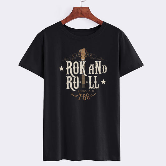 Vintage Rock and Roll Guitar Graphic T-Shirt