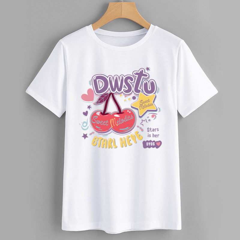 Sweet Melodies Cherry Graphic T-Shirt - Trendy Casual Wear