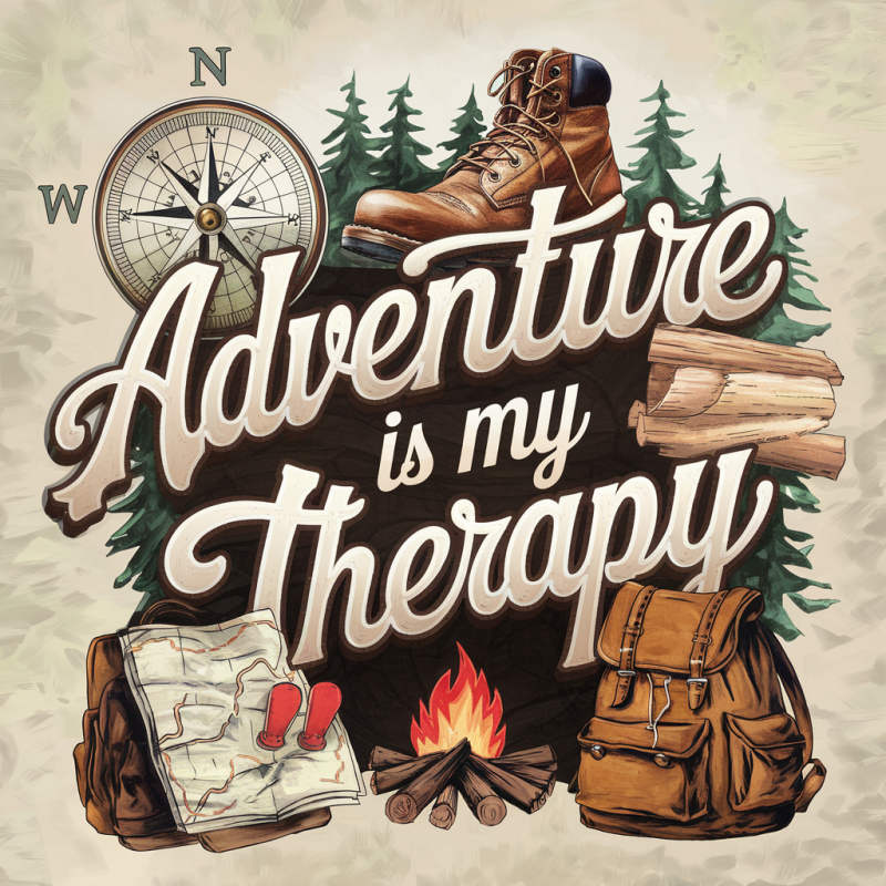 Adventure is My Therapy Graphic T-Shirt