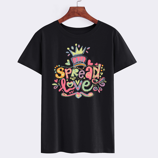 BrandX Colorful Spread Love Graphic Cotton T-Shirt