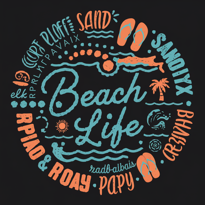 Beach Life Graphic T-Shirt for Men