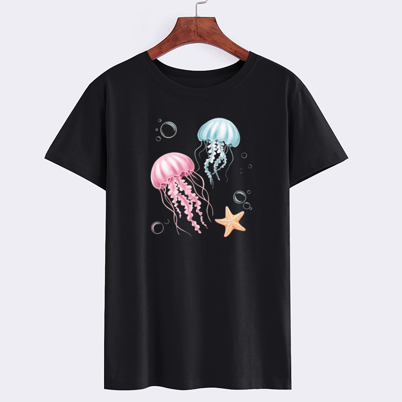 Marine Life Jellyfish Graphic T-Shirt
