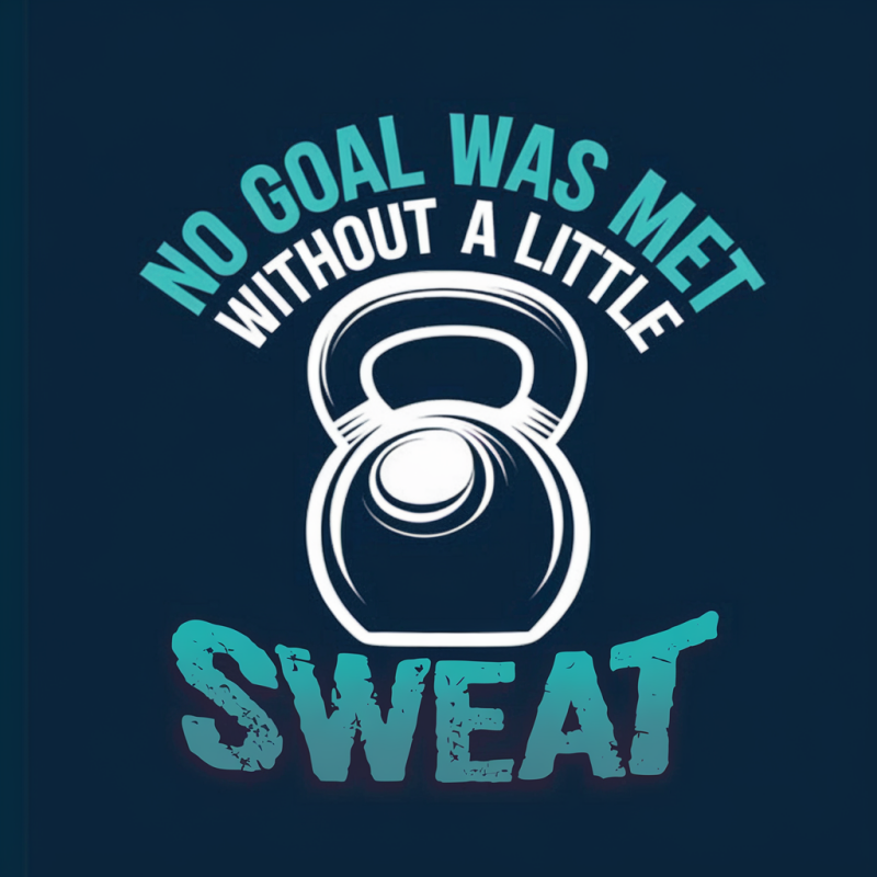 No Goal Was Met Without A Little Sweat Motivational Fitness T-Shirt