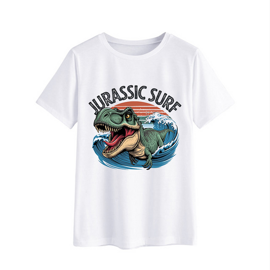 Jurassic Surf Dinosaur Graphic T-Shirt