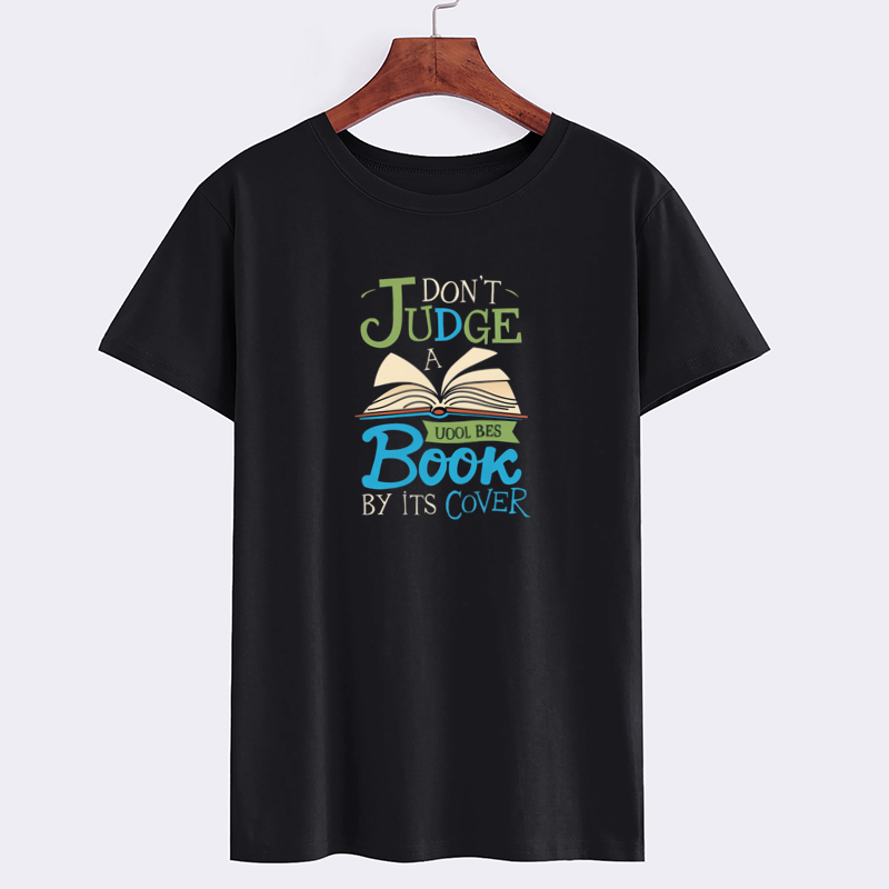Don't Judge a Book by Its Cover Funny Graphic T-Shirt