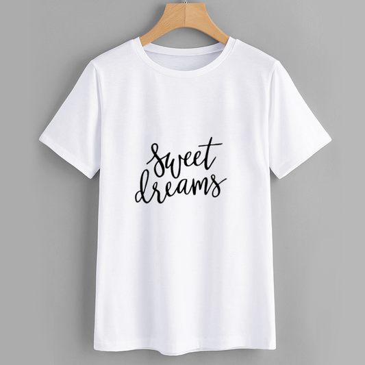 Cotton Sweet Dreams Printed T-Shirt Casual Wear