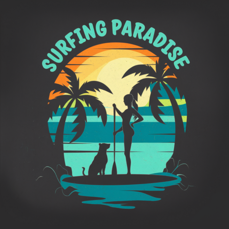Surfing Paradise Graphic T-Shirt