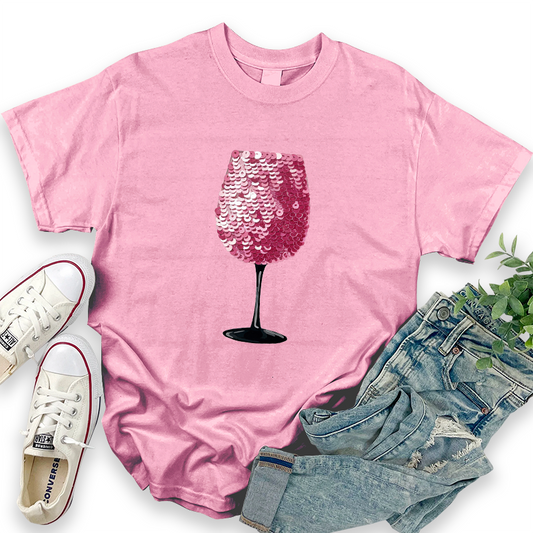 Red Wine Glass Pattern Top
