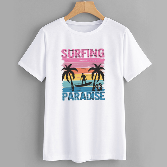 Surfing Paradise Cotton T-Shirt