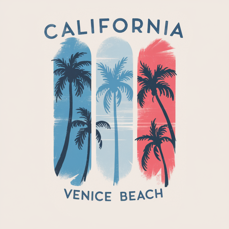 California Venice Beach Graphic T-Shirt