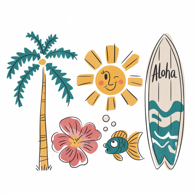 Aloha Beach Graphic T-Shirt for Summer Fun