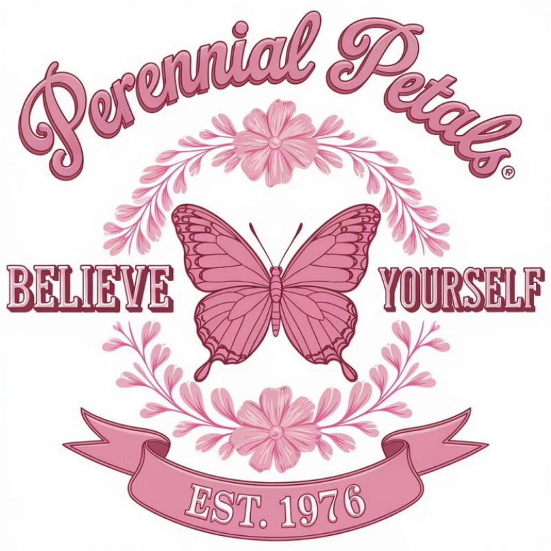 Perennial Petals Butterfly T-Shirt - Believe Yourself - Established 1976