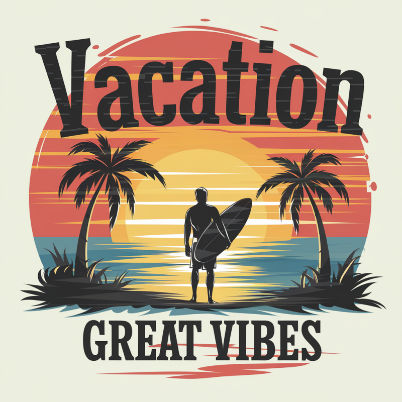 Vacation Great Vibes Graphic T-Shirt