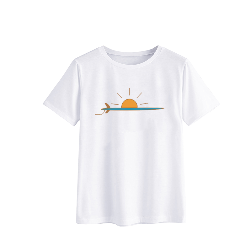 Sunset Surfboard Graphic T-Shirt