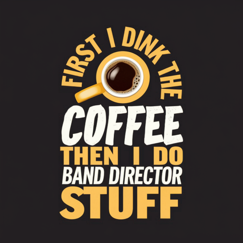 Funny Coffee Band Director T-Shirt