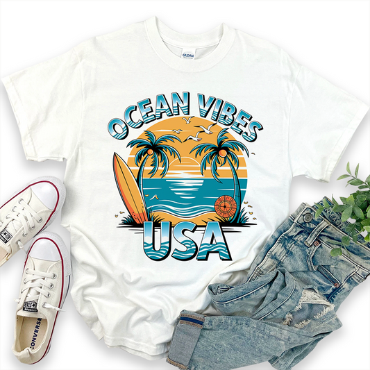 Ocean Vibes USA T-shirt