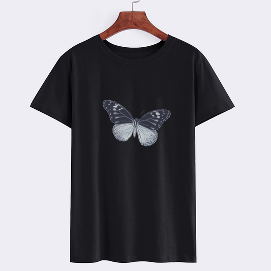 Butterfly Graphic Black T-Shirt