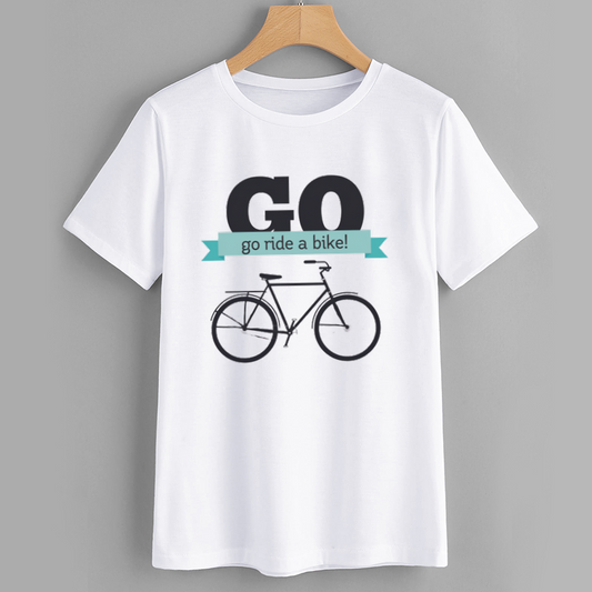 Go Ride a Bike! Motivational Cycling T-Shirt
