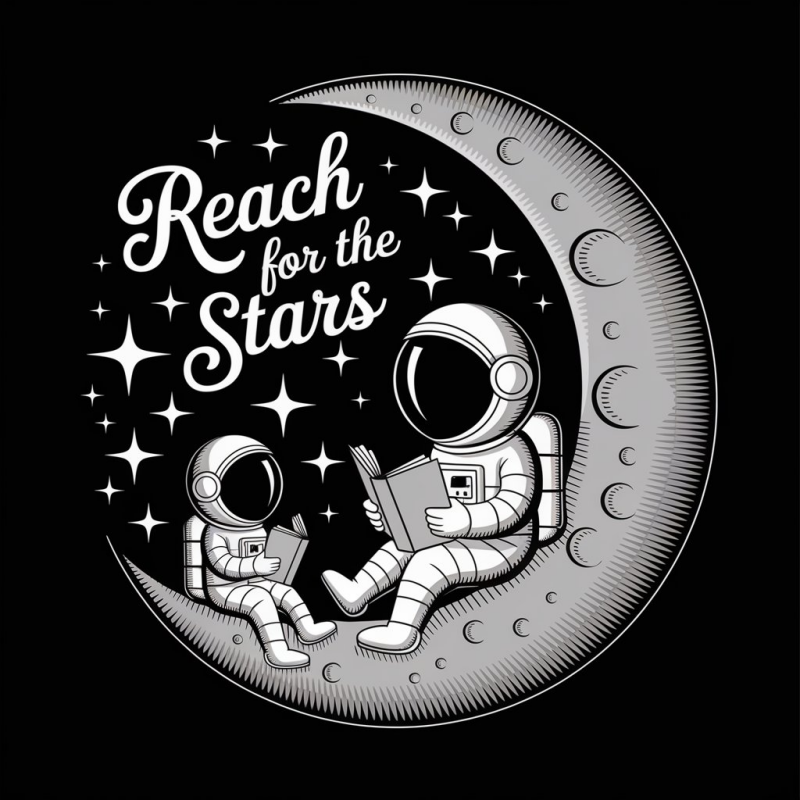 Reach for the Stars Astronaut Graphic T-Shirt