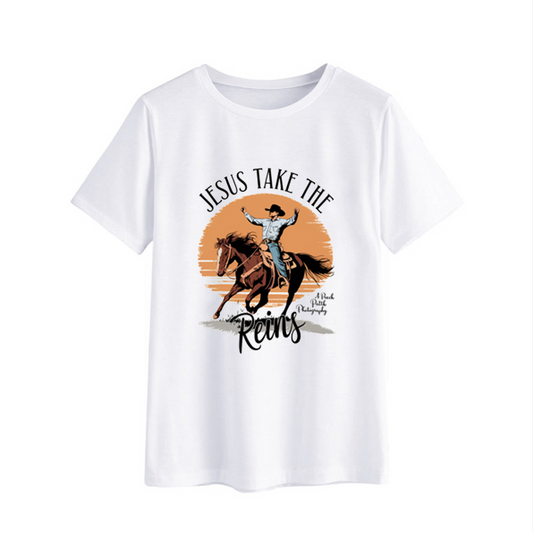 Jesus Take the Reins Cowboy Graphic T-Shirt