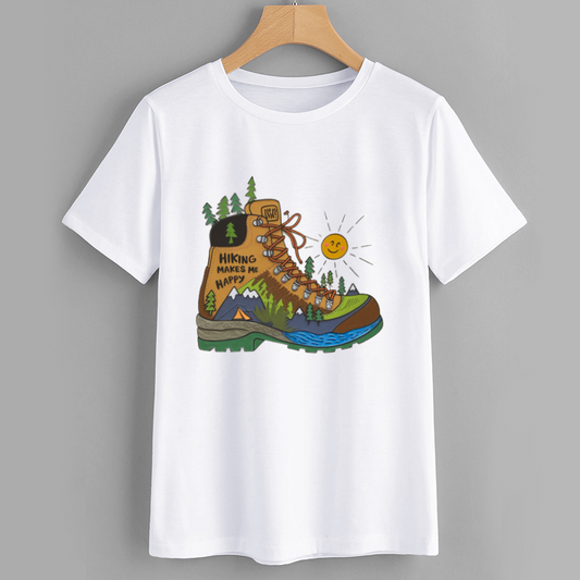 Hiking Makes Me Happy Graphic T-Shirt