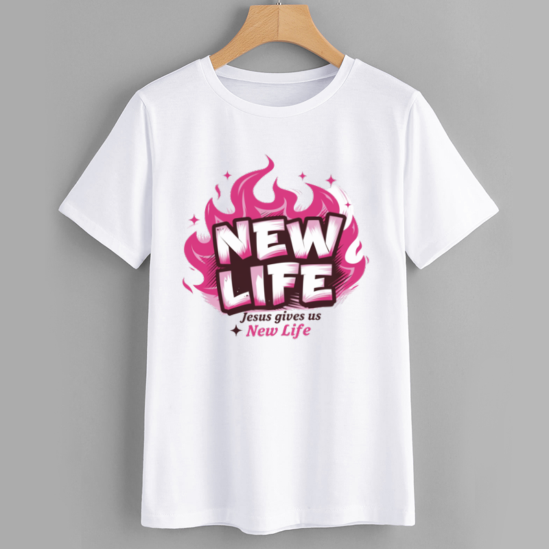 New Life Graphic T-Shirt - Jesus Gives Us New Life