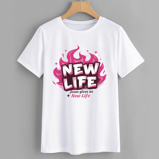 New Life Graphic T-Shirt - Jesus Gives Us New Life
