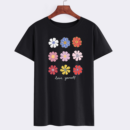 Floral Graphic Love Yourself T-Shirt