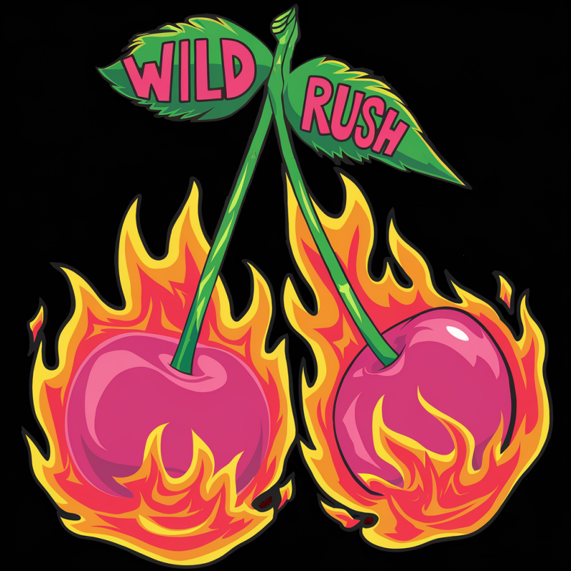 Wild Rush Cherry Flame Graphic T-Shirt