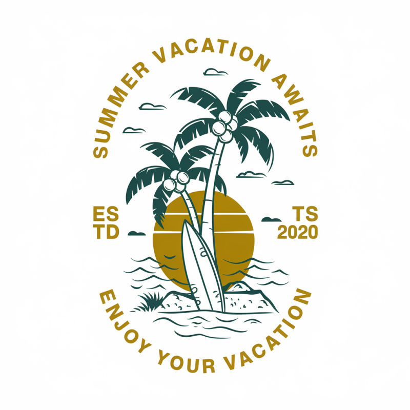 Summer Vacation Awaits Graphic T-Shirt