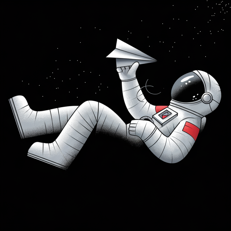 Astronaut Floating Graphic T-Shirt