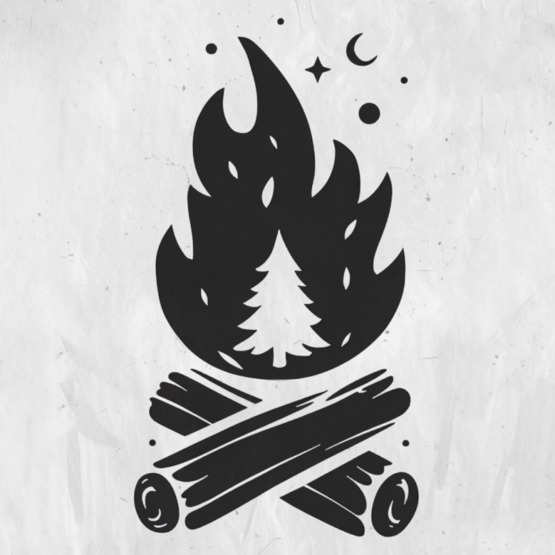 Campfire Graphic T-Shirt - Outdoor Adventure Tee