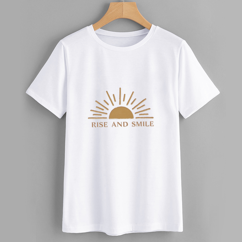 Rise and Smile Motivational Graphic T-Shirt