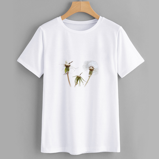 NaturePrint Cotton White T-Shirt