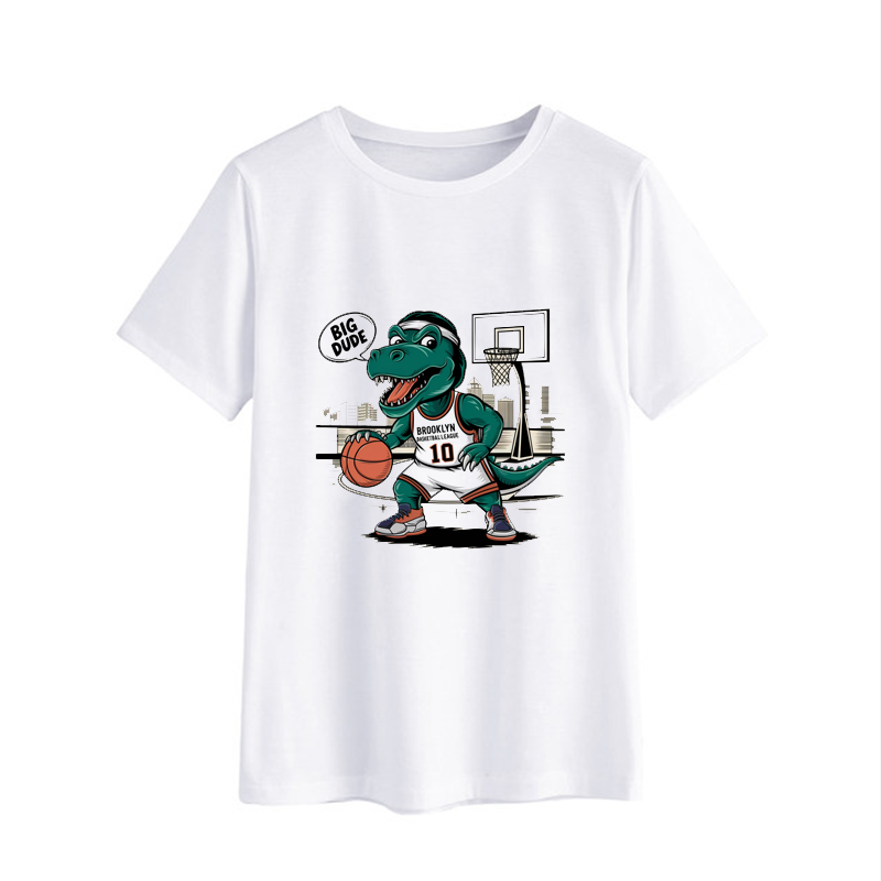 Brooklyn Dinosaur Basketball T-Shirt for Kids