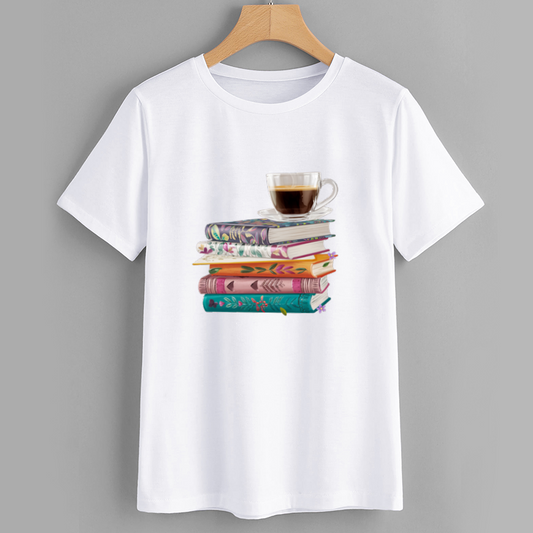 Coffee and Books Graphic T-Shirt