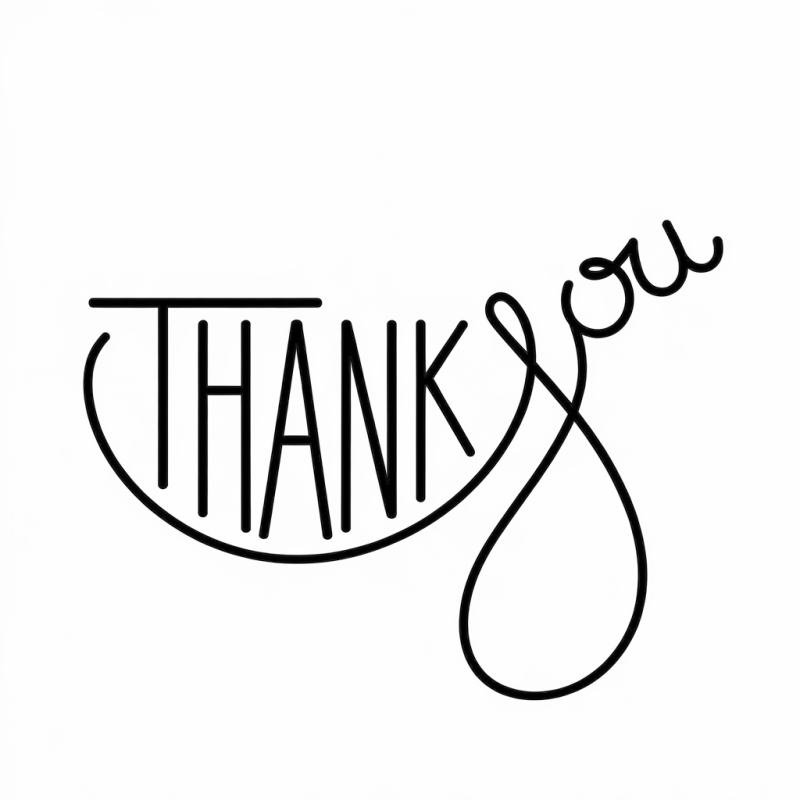 Classic Cotton Thank You Print T-Shirt