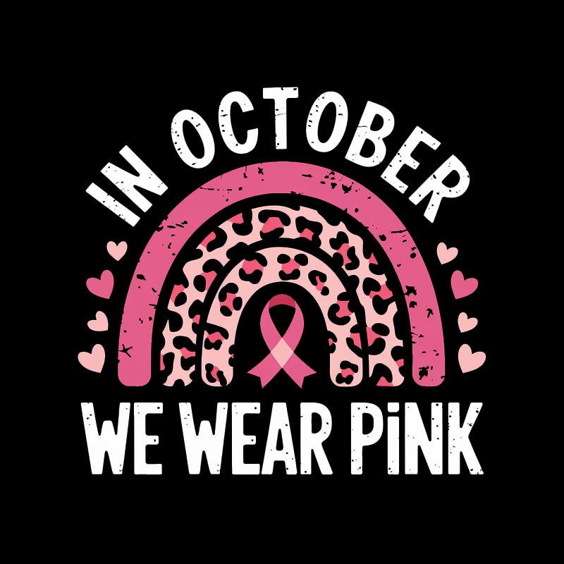 Breast Cancer Awareness 'We Wear Pink' Graphic Top