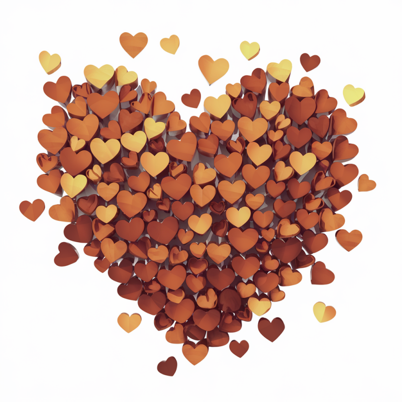 Heart Design Graphic T-Shirt