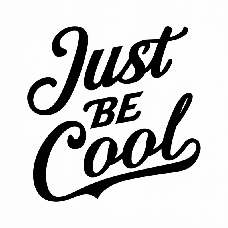 Cool Slogan White T-Shirt - Just Be Cool Graphic Tee