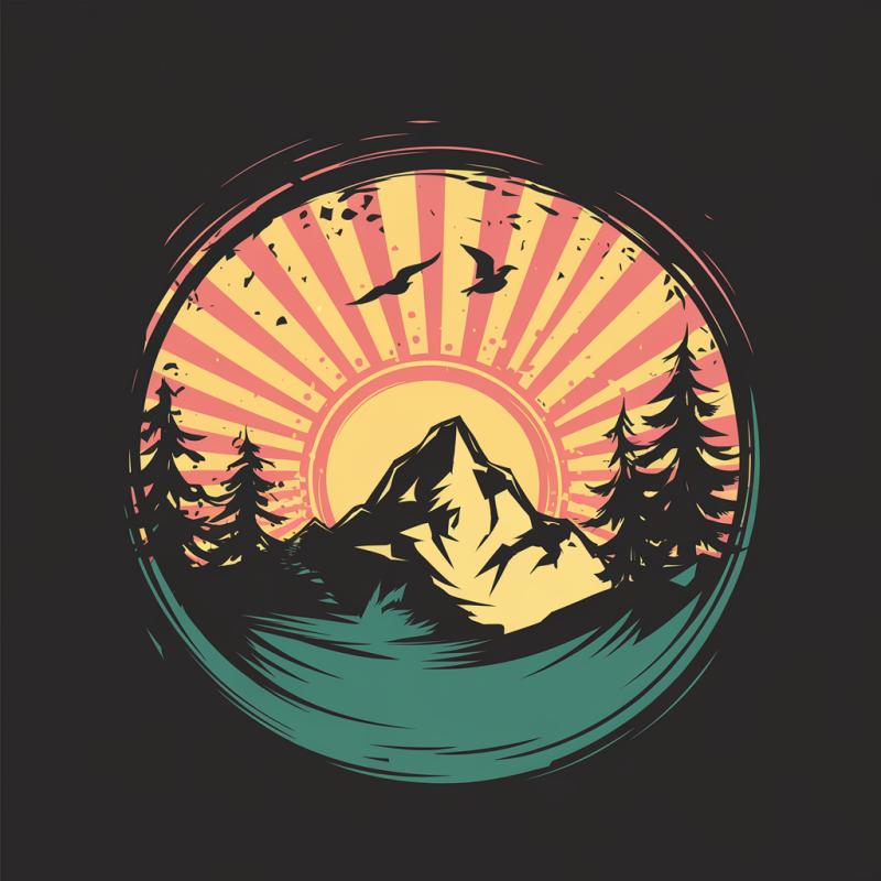 Mountain Sunset Graphic T-Shirt