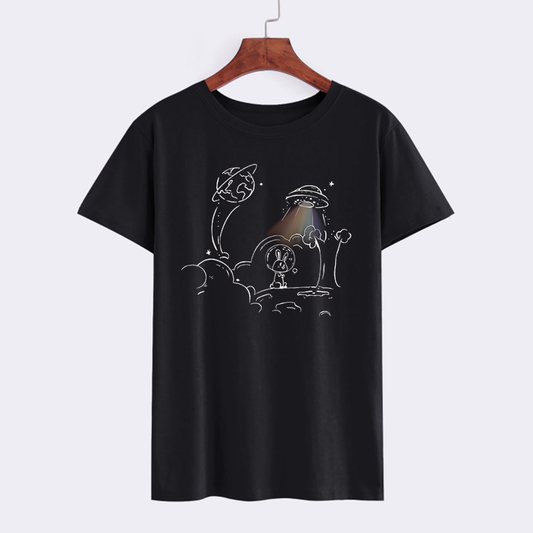 Space Adventure Alien Graphic T-Shirt