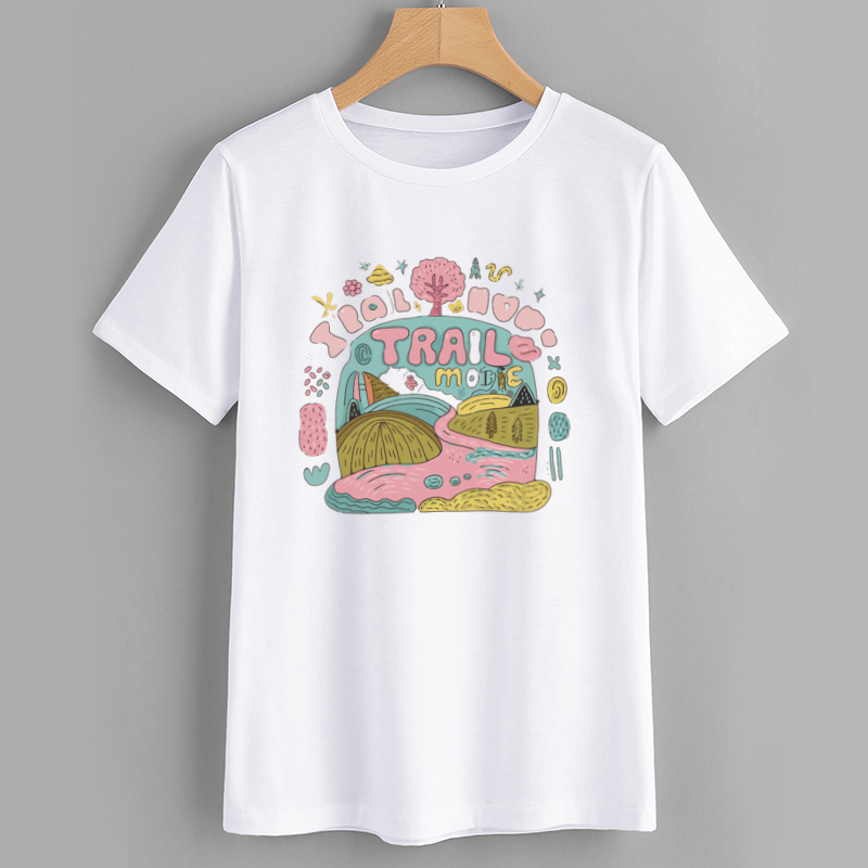 Trail Adventure Graphic T-Shirt - Fun Outdoor Design