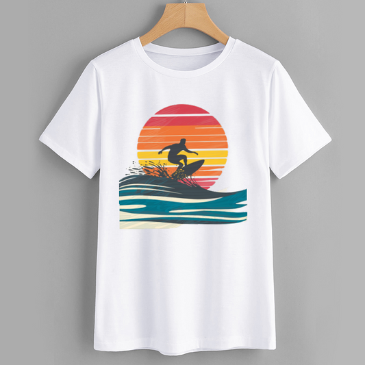 Sunset Surfing Graphic T-Shirt