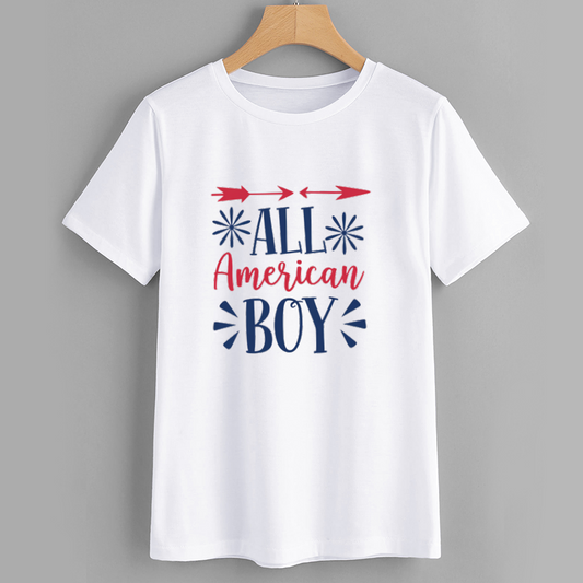 Cotton White Casual Graphic T-Shirt