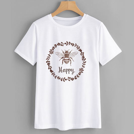 Bee Happy Graphic T-Shirt