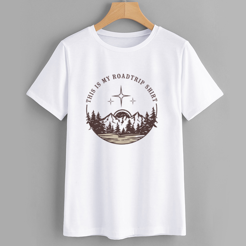 Adventure Awaits Graphic Road Trip T-Shirt