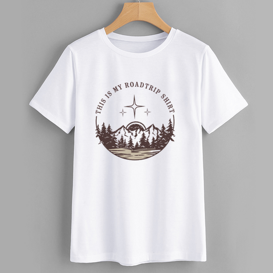 Adventure Awaits Graphic Road Trip T-Shirt