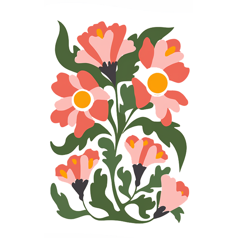 Floral Graphic White Cotton T-Shirt