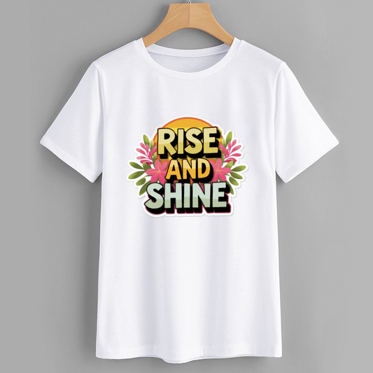 Rise And Shine Graphic Cotton T-Shirt